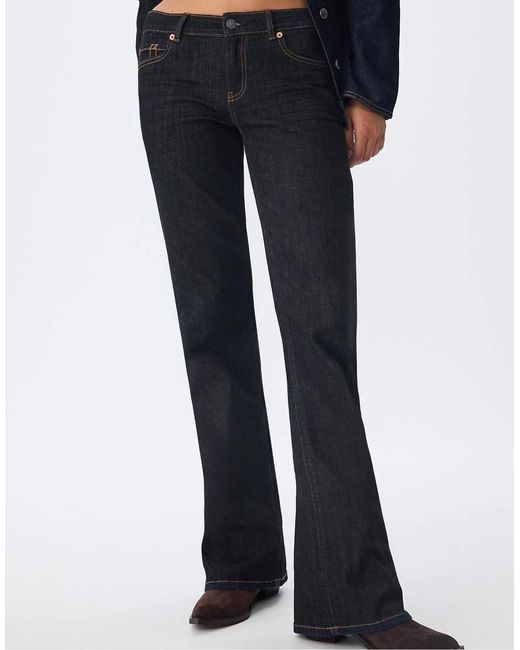 Stradivarius Blue D67 Slim Fit Boot-cut Jeans