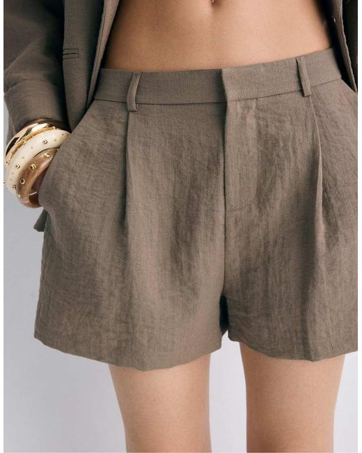Stradivarius Brown Smart Rustic Shorts