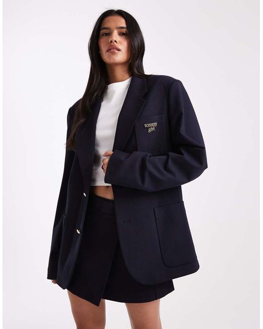 Tommy Hilfiger Blue Tommy Girl Scholar Tailored Blazer