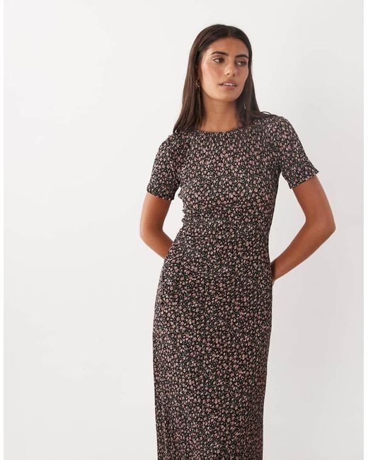 Mango Brown Midi Dress