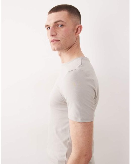 ASOS White Essentials 2 Pack Muscle Fit T-shirts for men