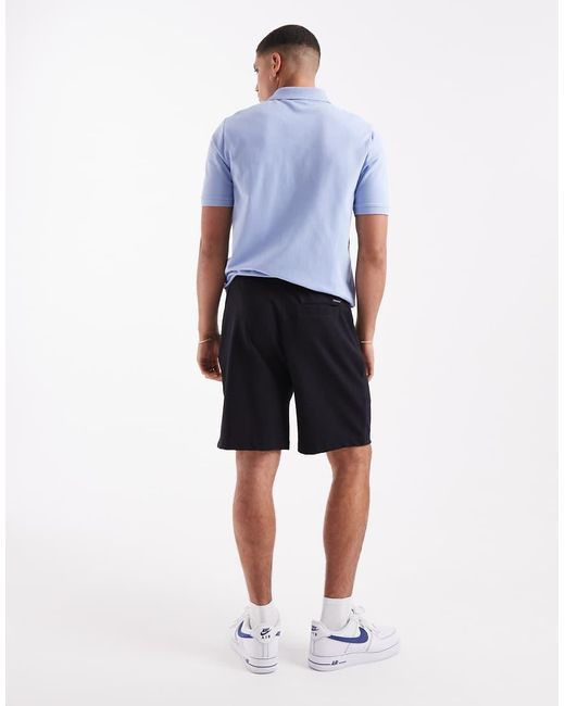 Lyle & Scott Blue Mid Bottoms Diagonal Interlock Shorts for men