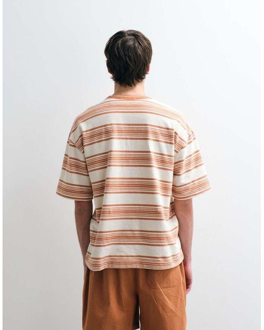 ASOS COLLECTIVE Multicolor Oversized Heavyweight Textured Striped T-shirt for men