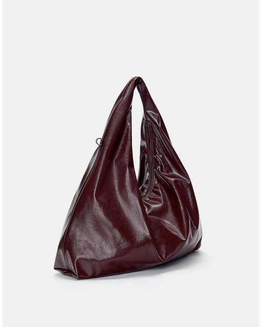 Cabas effet froissé - bordeaux Pull&Bear en coloris Purple