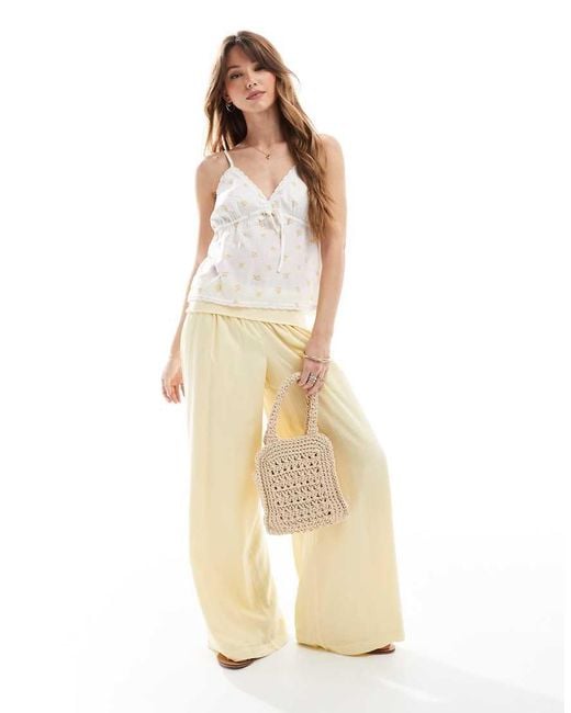 Cotton On White Cotton On Cotton Lace Cami