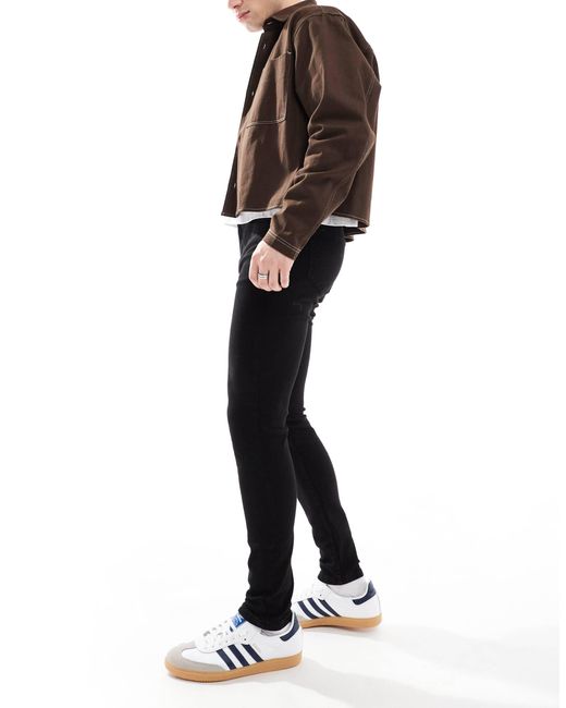 Don't Think Twice Dtt – stretch-jeans mit sehr engem schnitt in Black für Herren