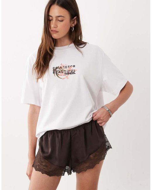 ASOS White Oversized Beautiful Things Graphic T-shirt