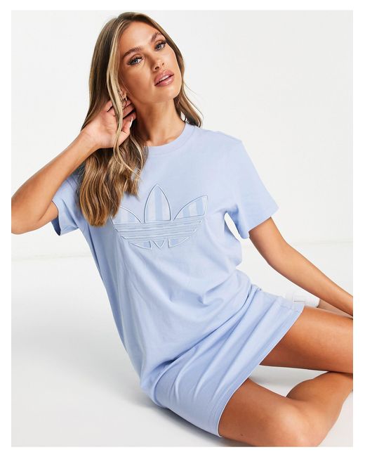 adidas Originals Baumwolle – t-shirt-kleid in Blau | Lyst AT