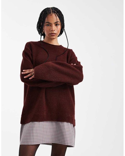 ASOS Red Knitted Jumper Dress