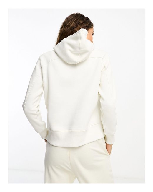 Sudadera blanca con capucha y logo Calvin Klein de color White