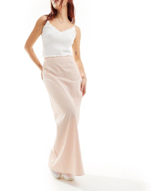 Glamorous White Maxi Slip Skirt