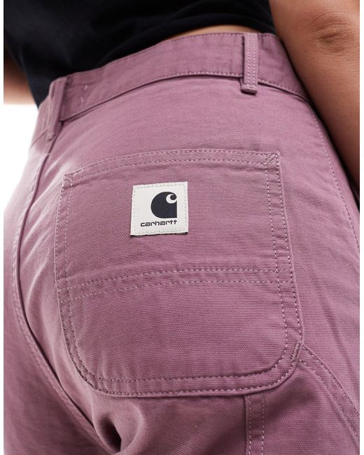 Pierce - pantalon droit style charpentier Carhartt en coloris Purple