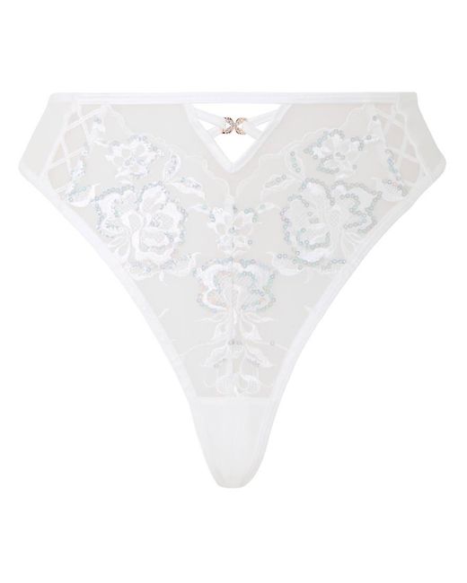 Ann Summers White Bridal Endless Attraction Crotchless Thong
