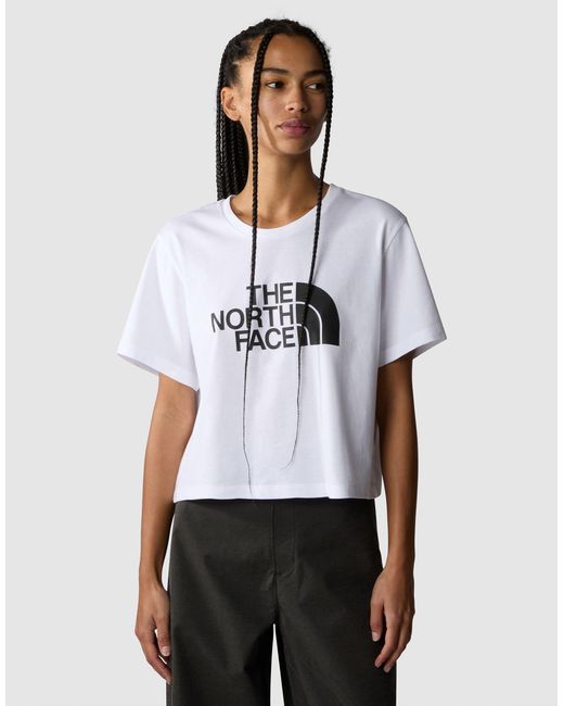T-shirt crop top décontracté à manches courtes The North Face en coloris White
