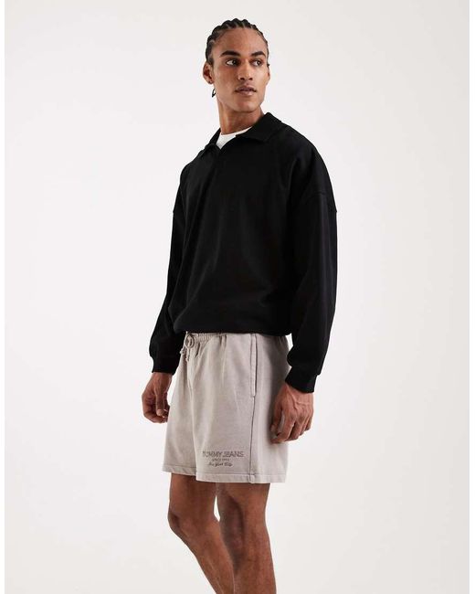 Tommy Hilfiger Black New Classics Jersey Shorts for men