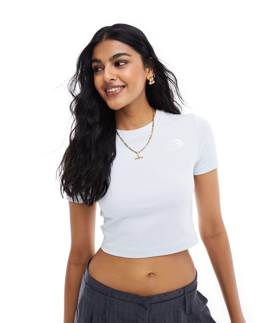 The North Face White Simple Dome Cropped Baby Logo T-shirt
