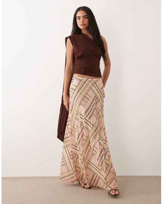 ASOS Brown Stretch Chiffon Scarf Top