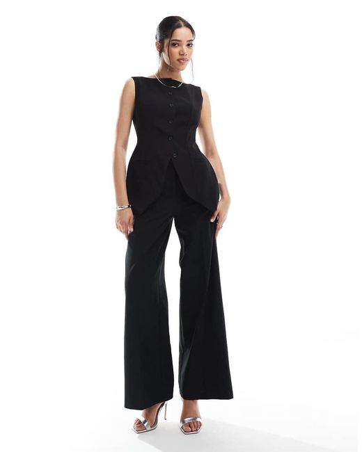 ASOS Blue Corset Boat Neck Waistcoat