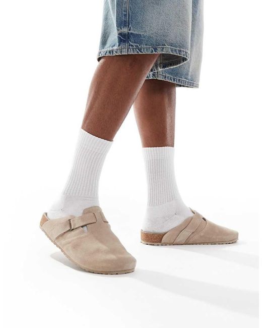 Jack & Jones White Suede Clogs for men