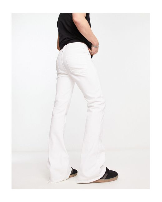 ASOS Flare Jeans in White for Men Lyst