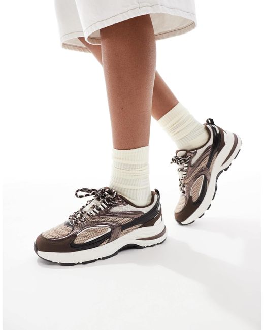 Stradivarius White Chunky Trainer