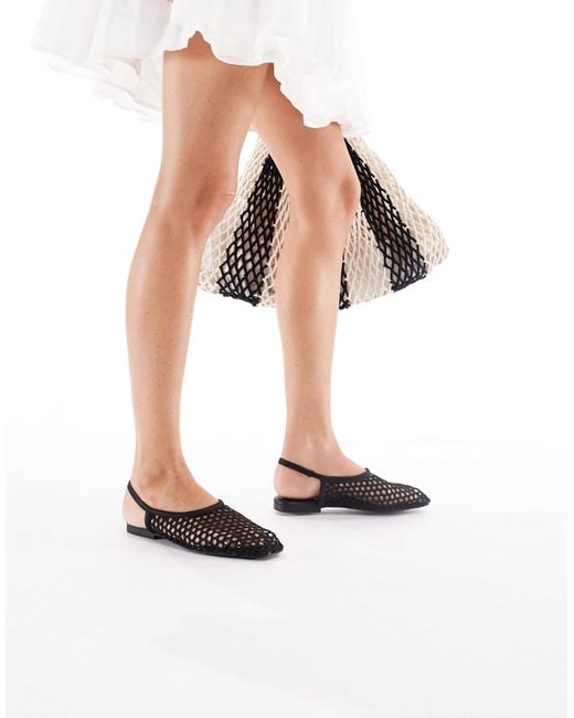Stradivarius White Woven Cut Out Pointed Pump