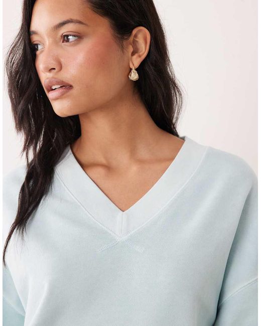 ARKET Gray Co-ord Oversized V Neck Sweatshirt