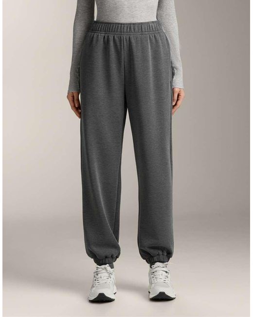 Oysho Gray Brushed Marl Modal Joggers
