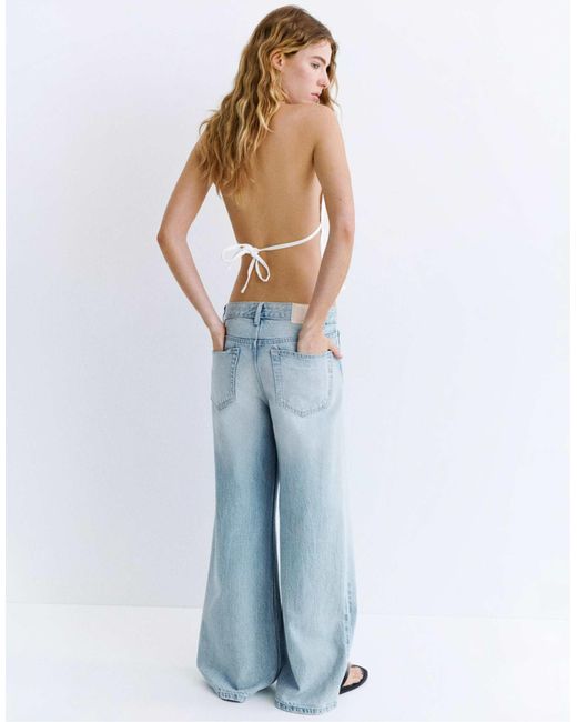 Jean ample oversize - ciel Pull&Bear en coloris Blue