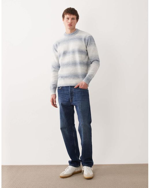 SELECTED Gray Ombre Knit Jumper for men