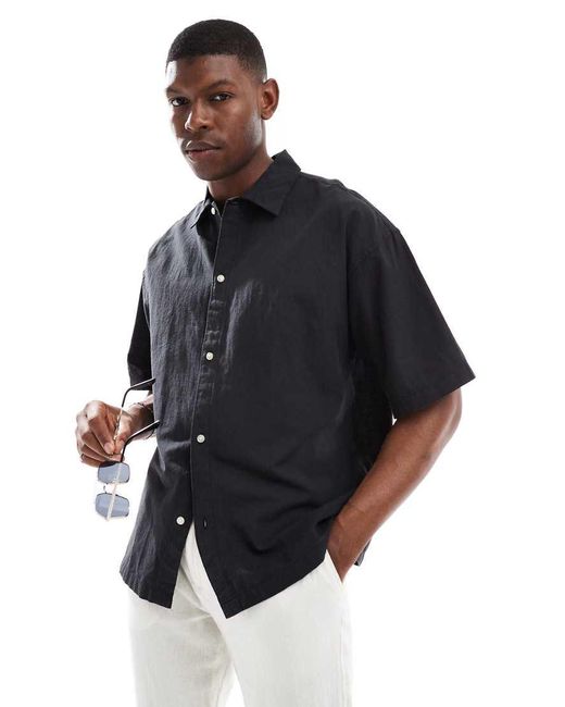 Jack & Jones Oversized Overhemd Van Linnenmix in het Blue voor heren