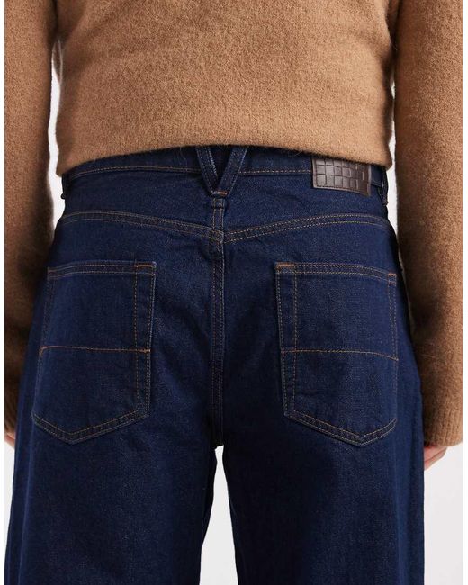 Vans Blue Check-5 Loose Denim Pant Pants Dark for men