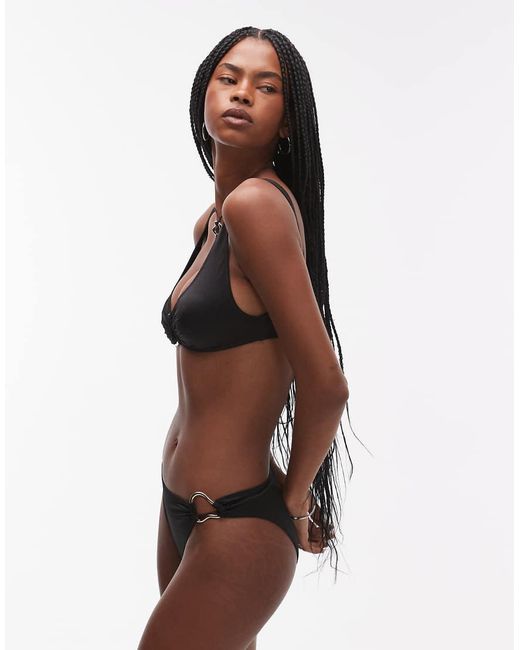 & Other Stories Brown Triangle Bikini Bottoms