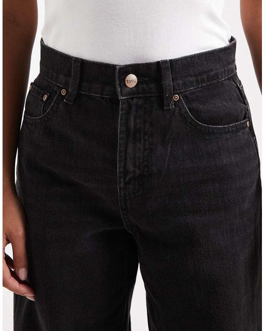 Only Petite Black Hope High Waisted Wide Leg Jeans