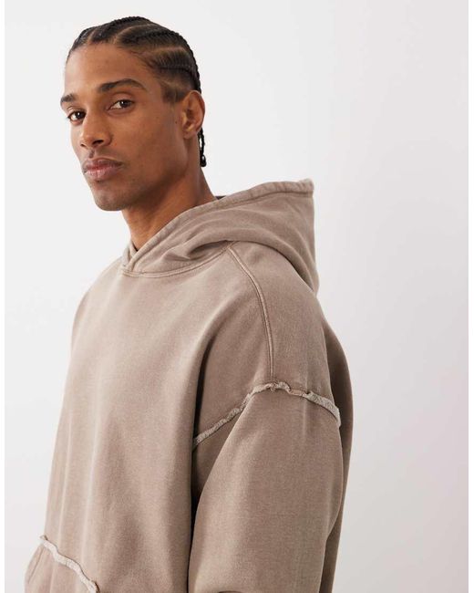 Cotton On Brown Box Fit Hoodie for men