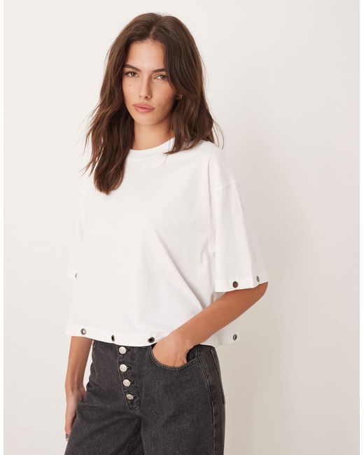 ASOS White Ring Stud T-shirt