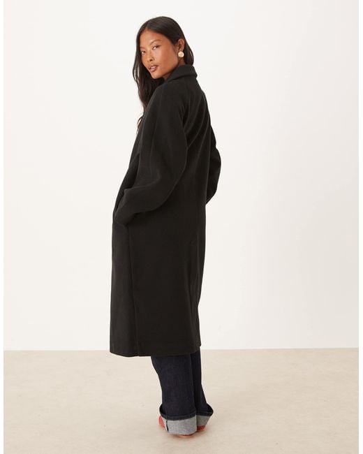 ASOS Black Asos Design Petite Chuck On Overcoat