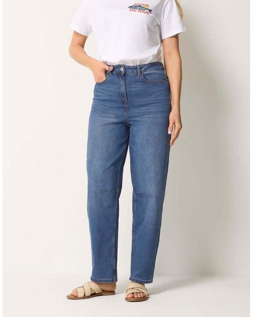 Long Tall Sally Blue Barrel Leg Jeans