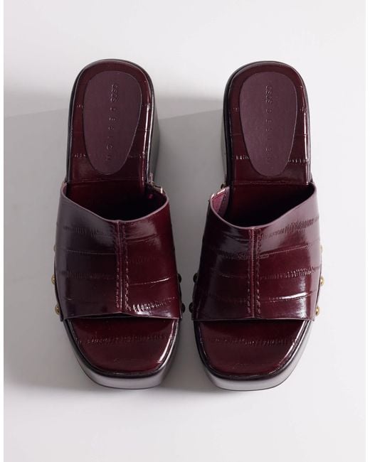ASOS Brown Tara Eel Effect Wedges