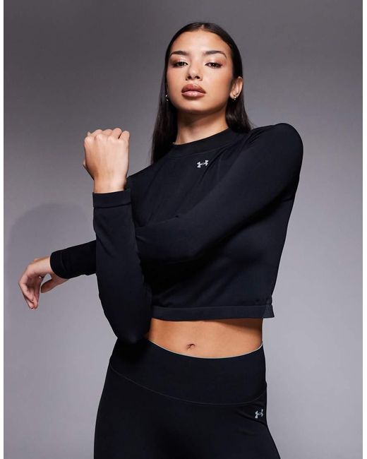 Under Armour Blue Vanish Seamless Long Sleeve Crop Top
