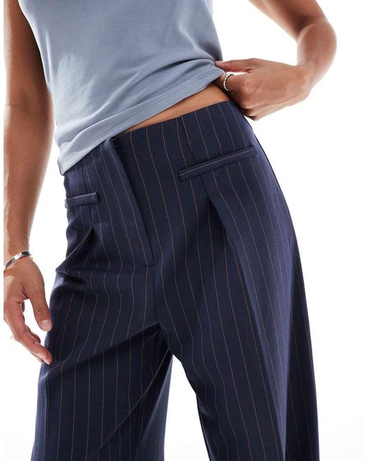 Miss Selfridge Blue Tailored High Waisted Trouser