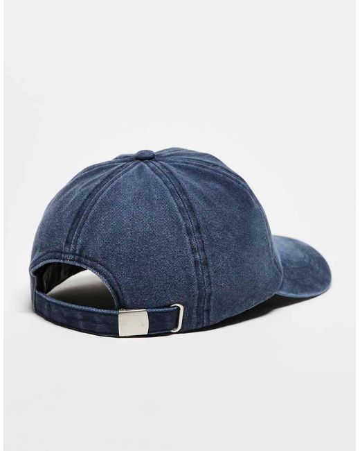 Cappellino Slavato Con Logo A Ciliegia di Reclaimed (vintage) in Blue