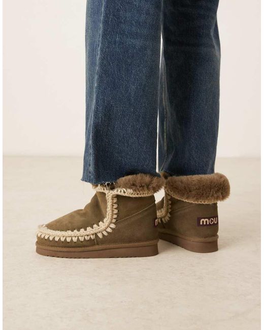 Mou Blue 18 Shearling Suede Boots