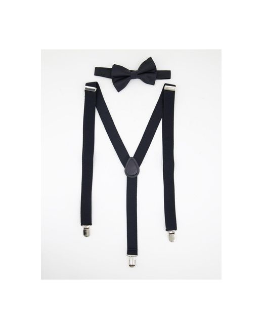 ASOS Brace And Bow Tie Set in Black for Men Lyst
