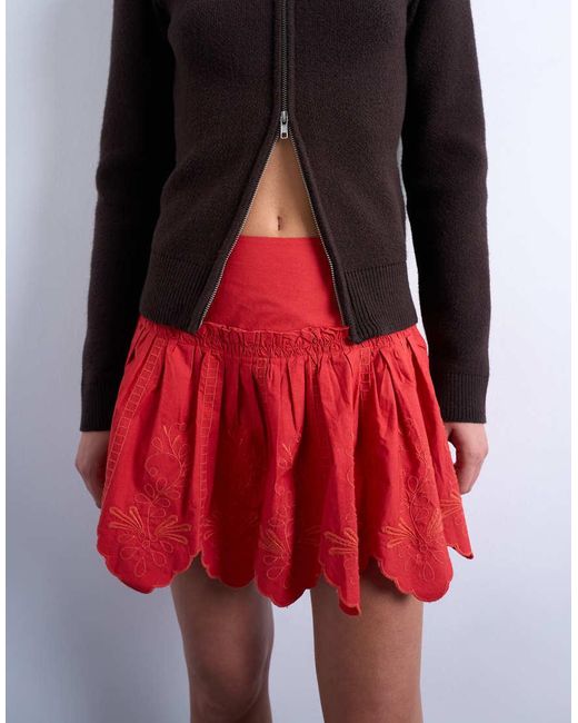 Minigonna Rossa di TOPSHOP in Red