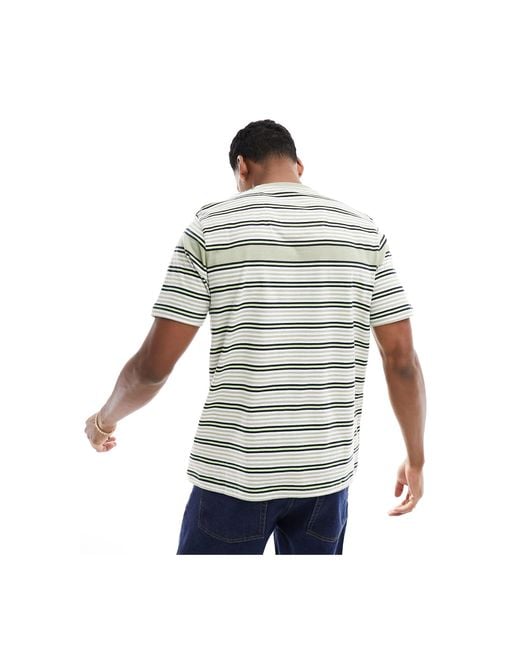 Marshall Artist Gray Stripe Short Sleeve T-shirt for men