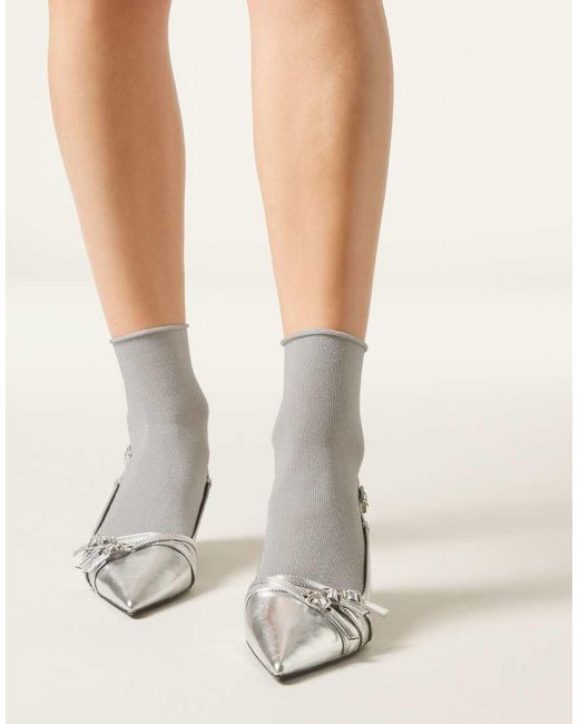 Calzedonia White Glitter Socks