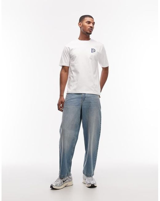 Parlez White Delray T-Shirt With Back Print Graphic for men