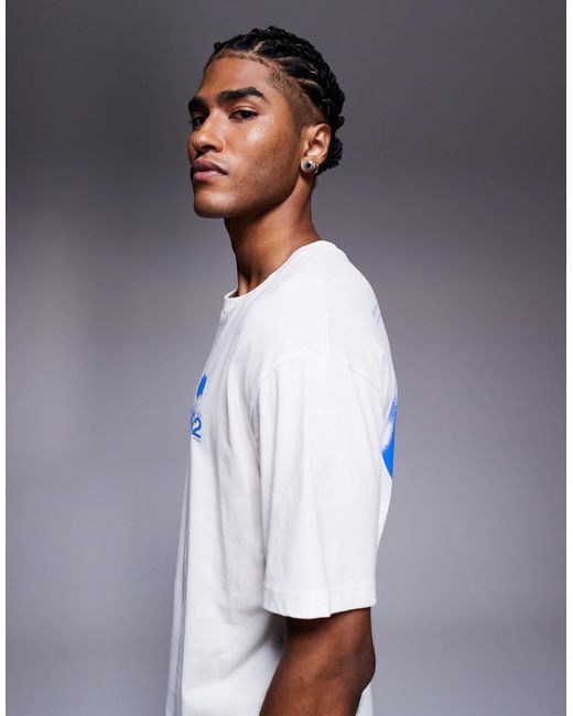T-shirt oversize avec soul au dos - crème ADPT pour homme en coloris Blue