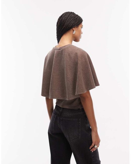 ASOS Brown Supersoft Cape Top